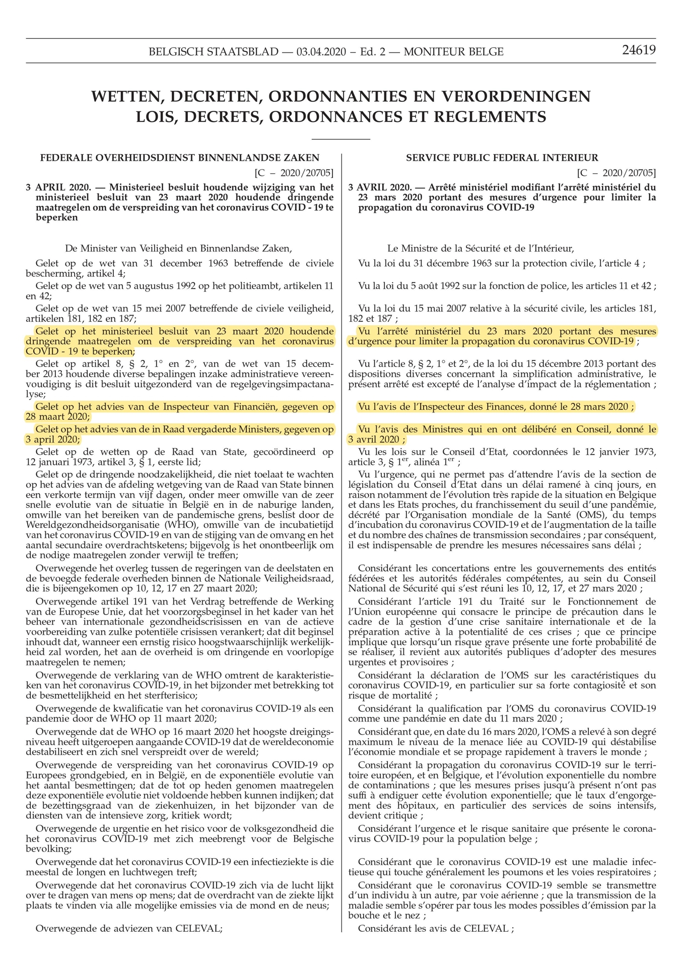 Arrêté 3.04 1