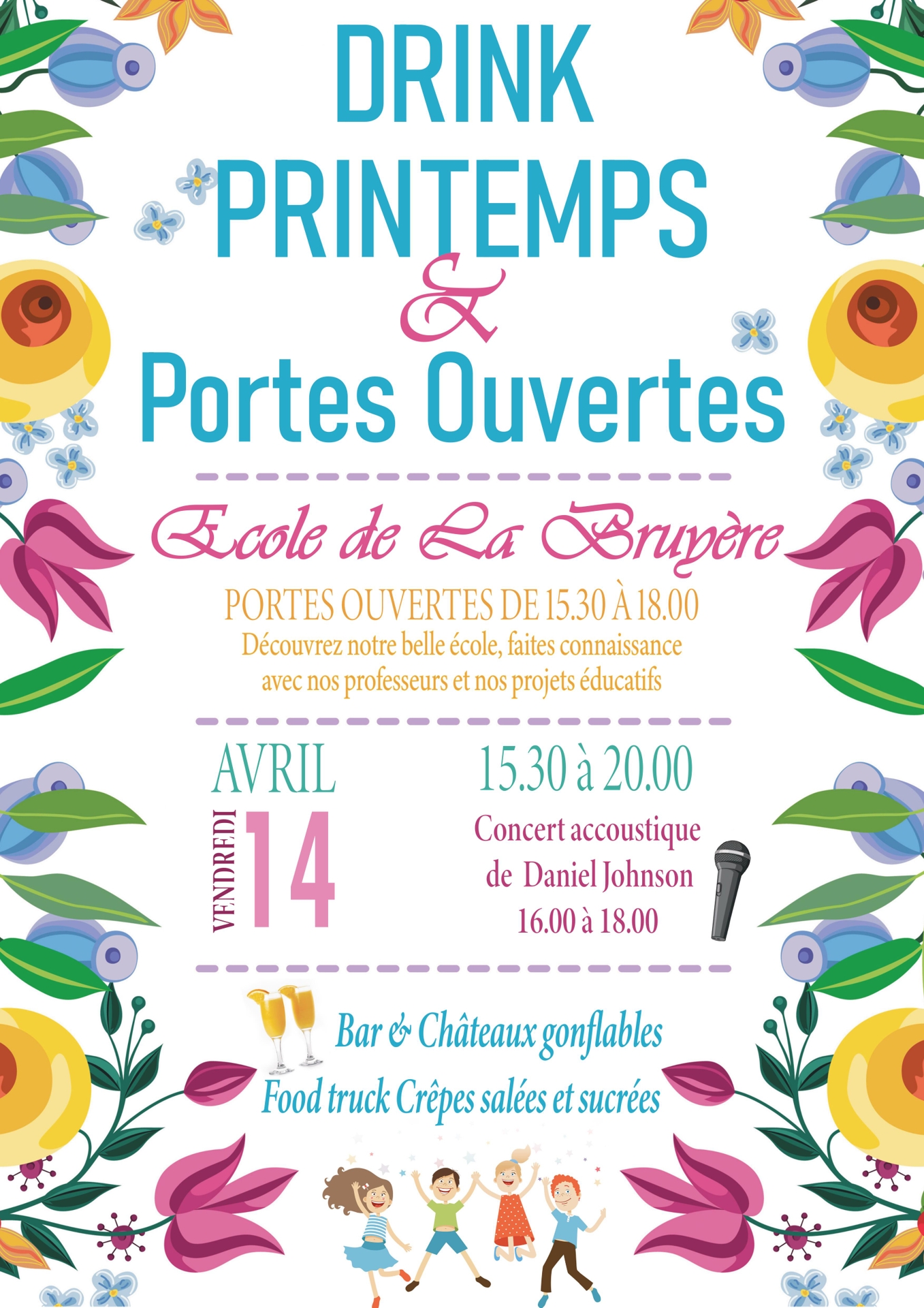 AFFICHE ECOLE DRINK PRINTEMPS