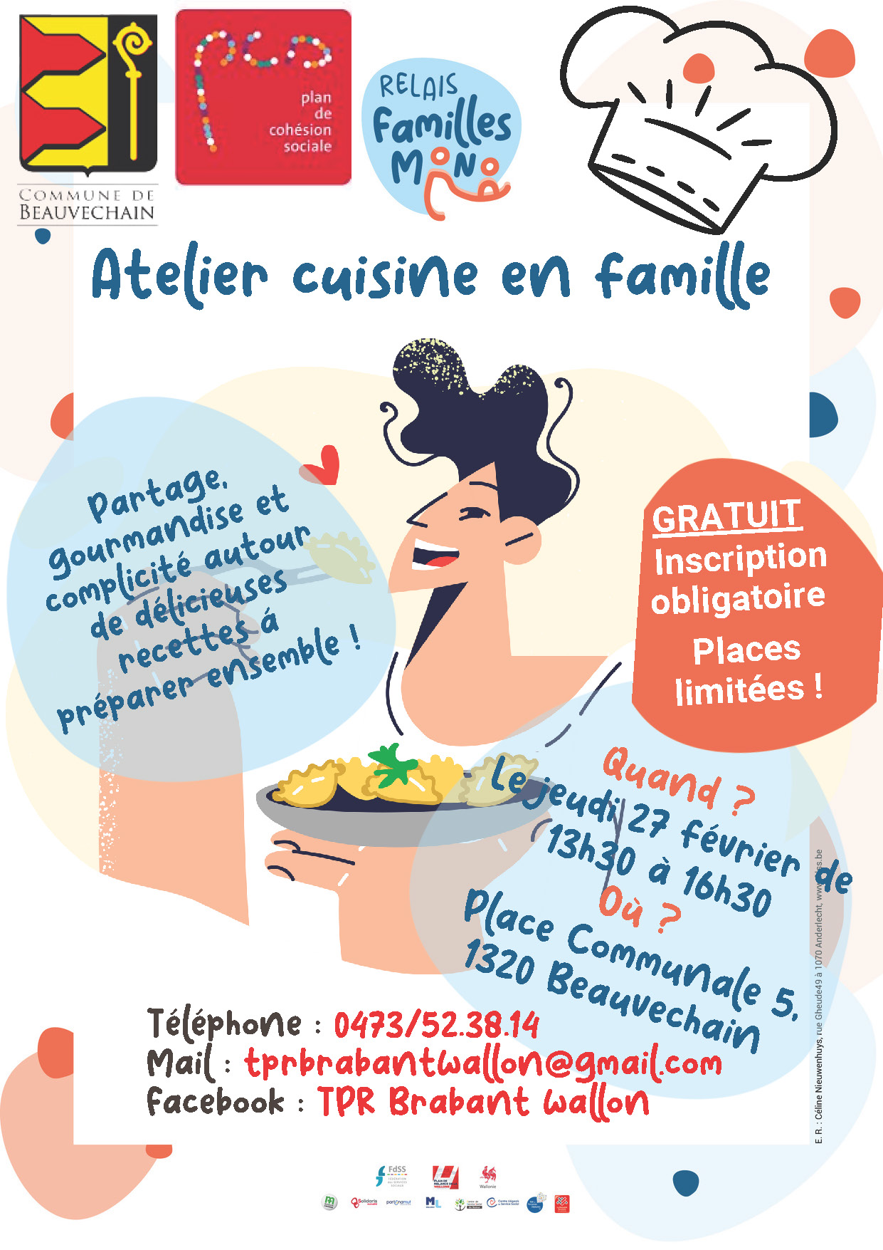 Affiche atelier cuisine en famille 27.02 beauvechain