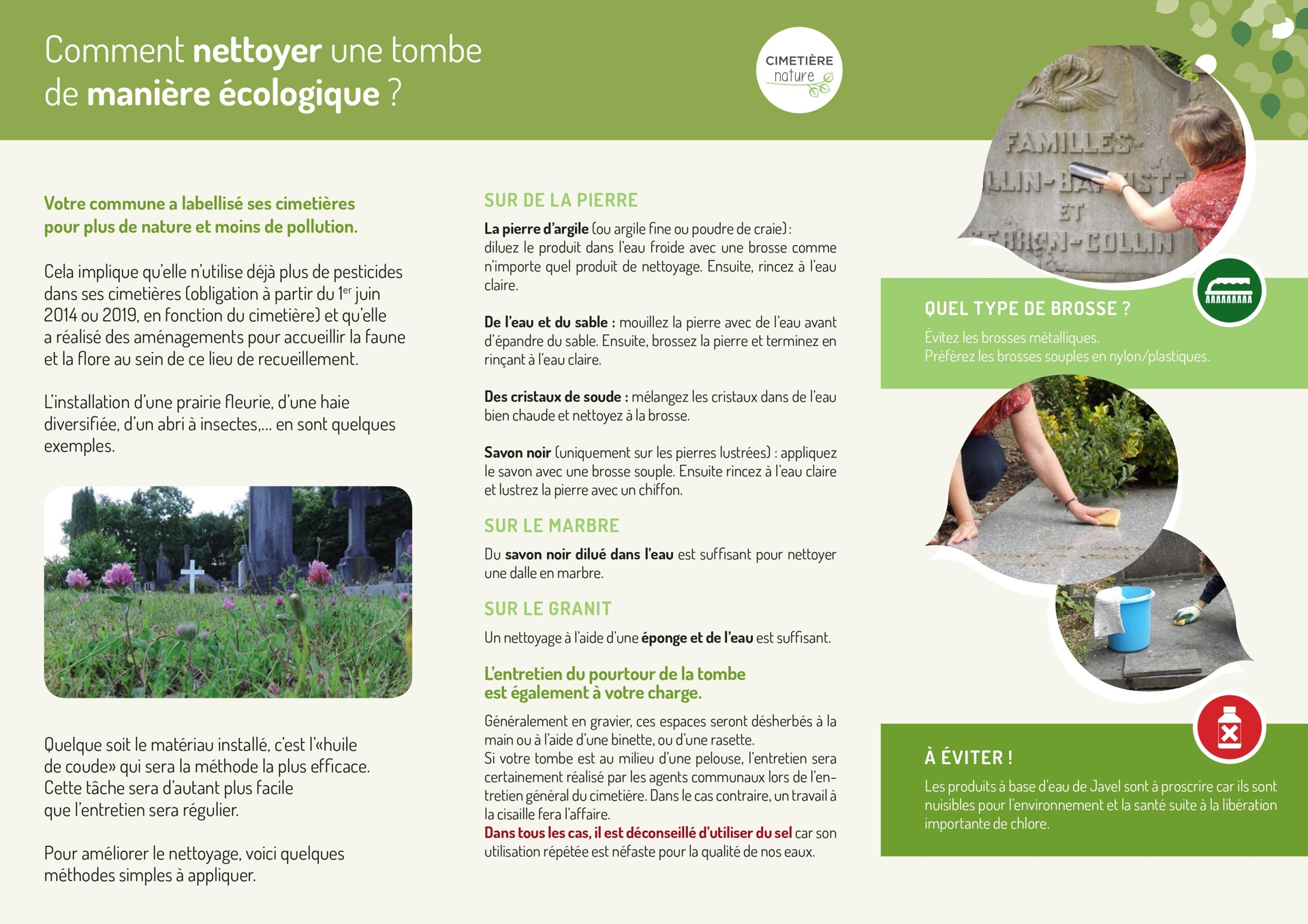 Entretien écologique monuments funéraires verso